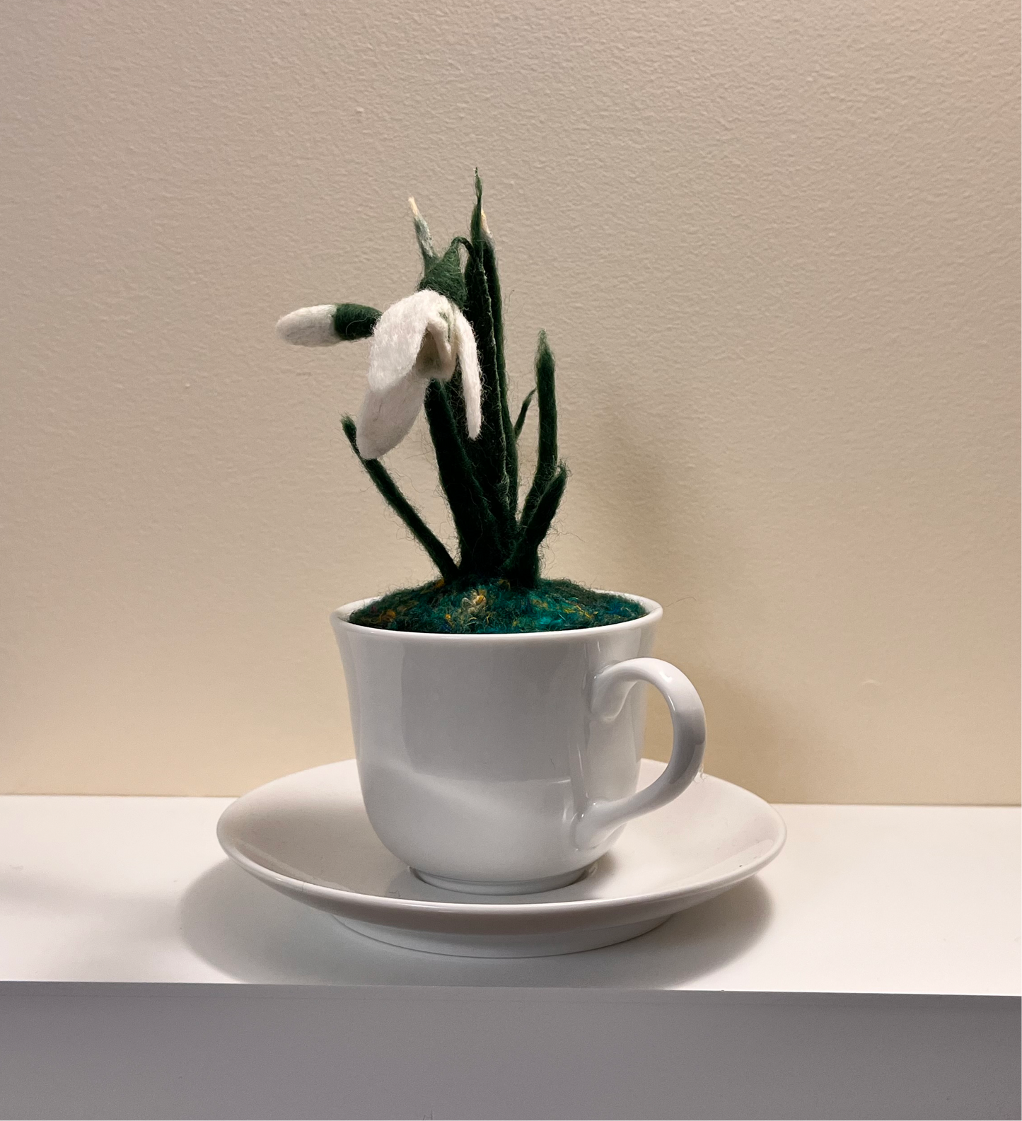 Snowdrops in a teacup