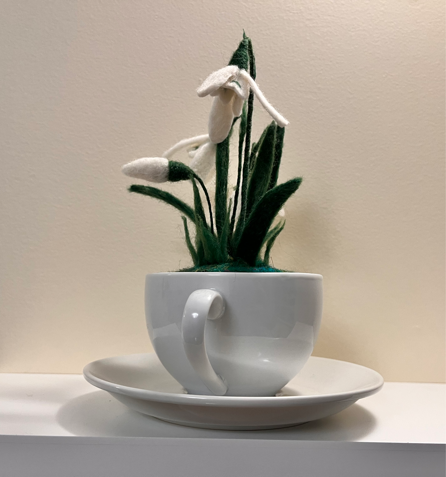 Snowdrops in a teacup