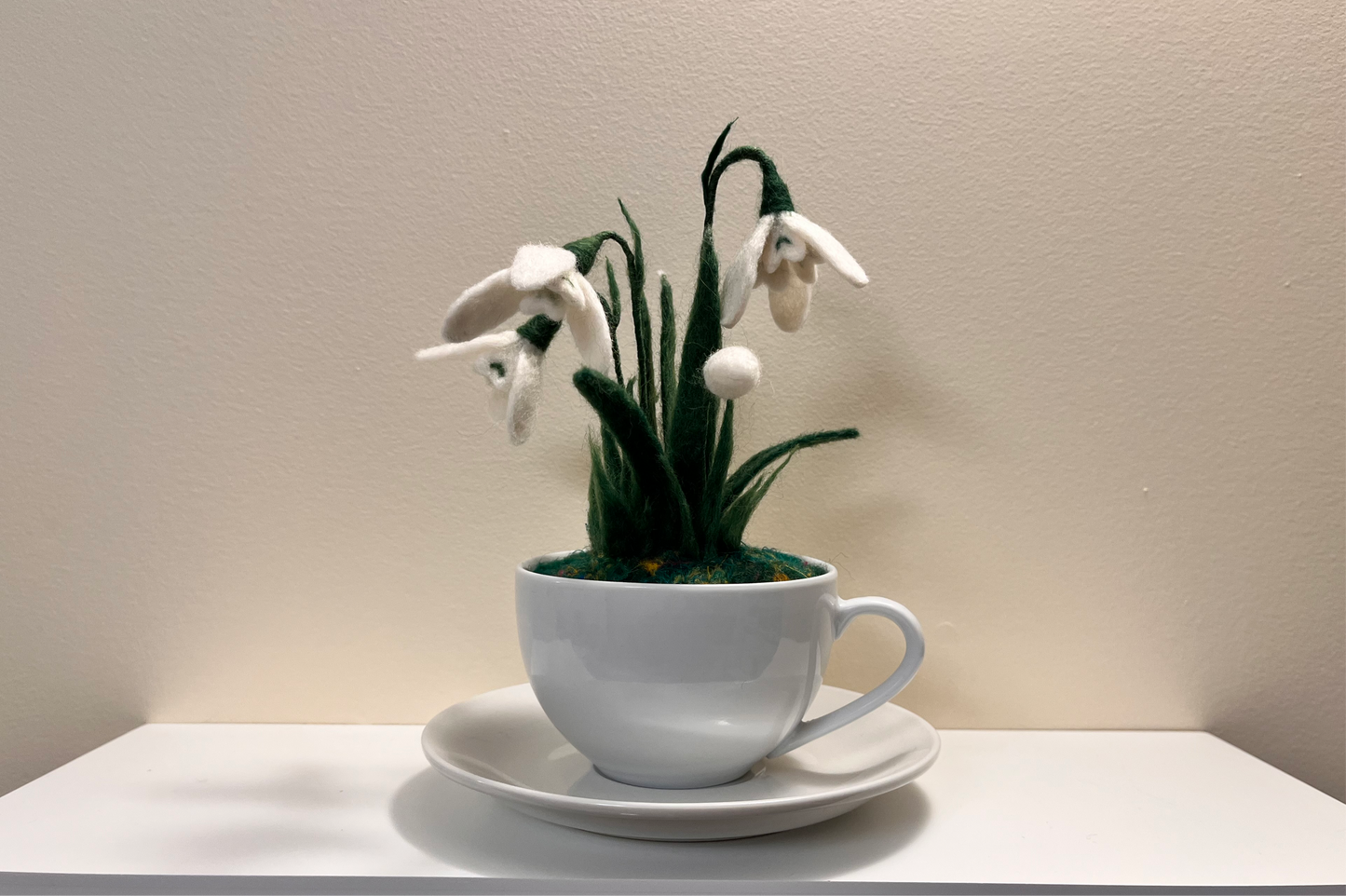 Snowdrops in a teacup