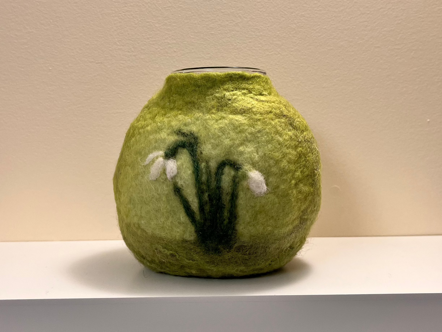Felted Snowdrop Bowl