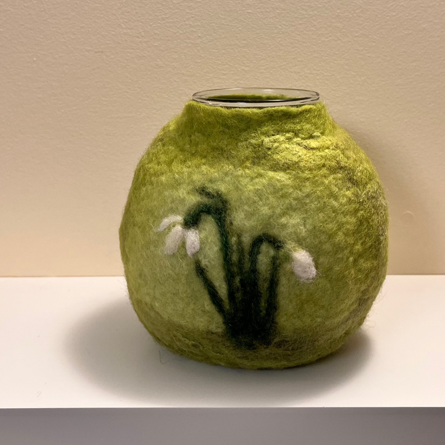Felted Snowdrop Bowl
