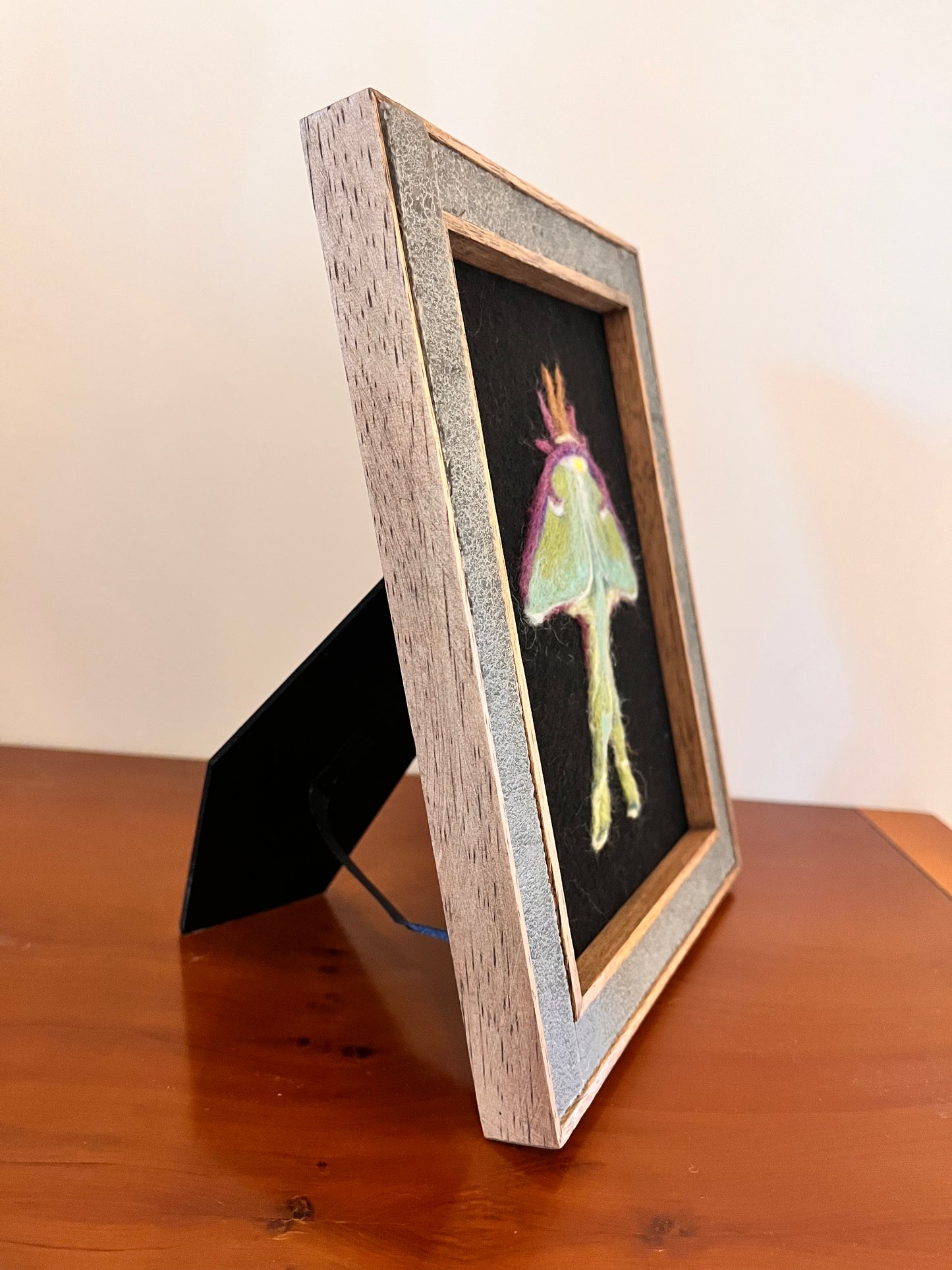 Felted Luna Moth Picture