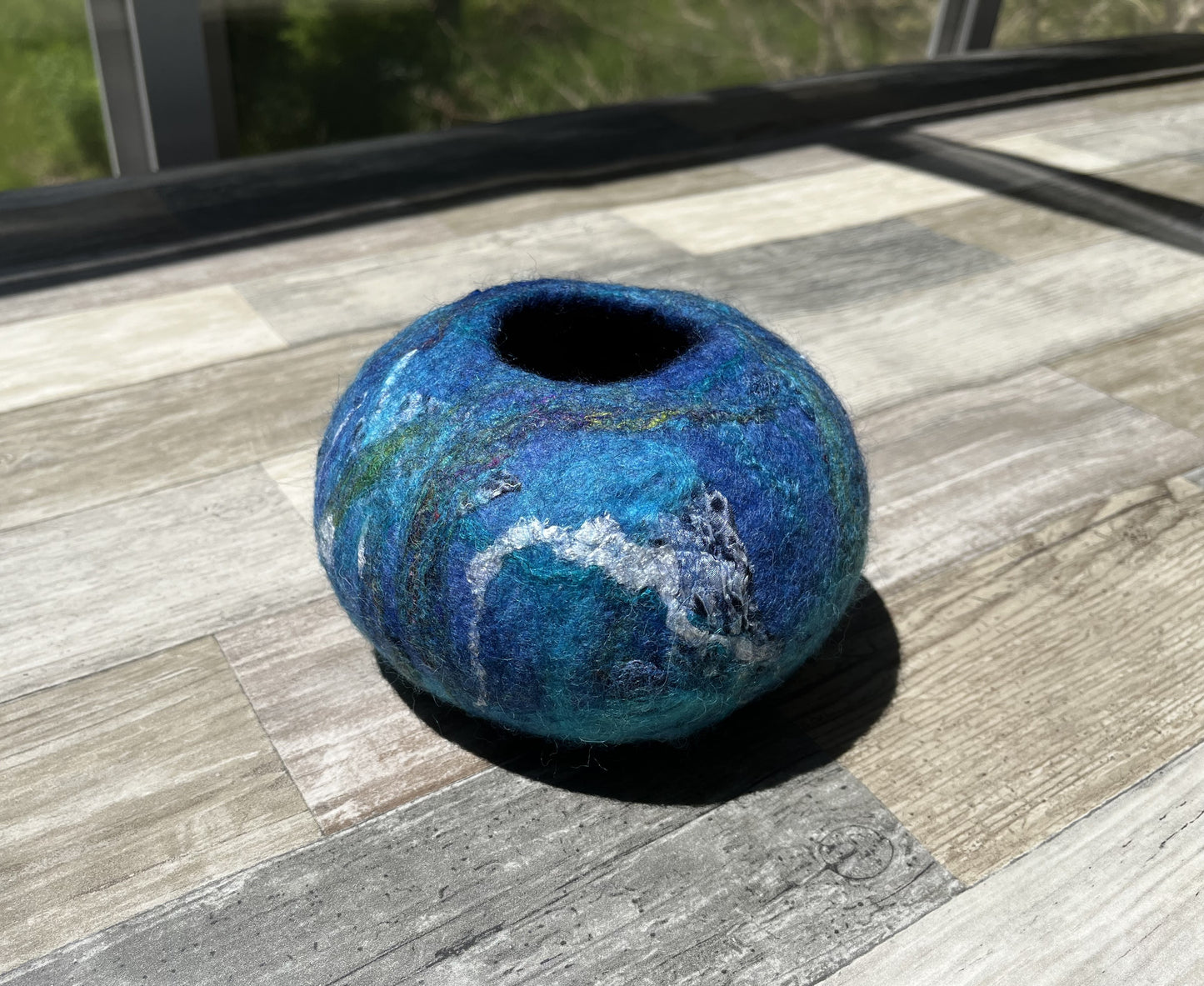 Felted Ocean Inspired Bowl