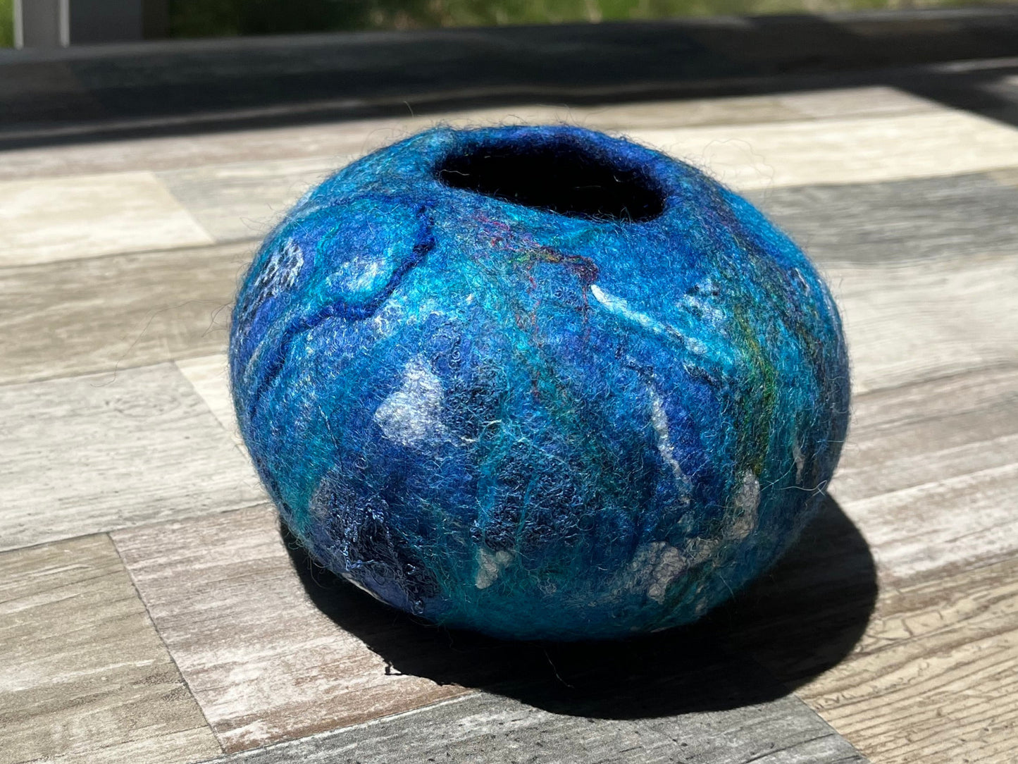 Felted Ocean Inspired Bowl