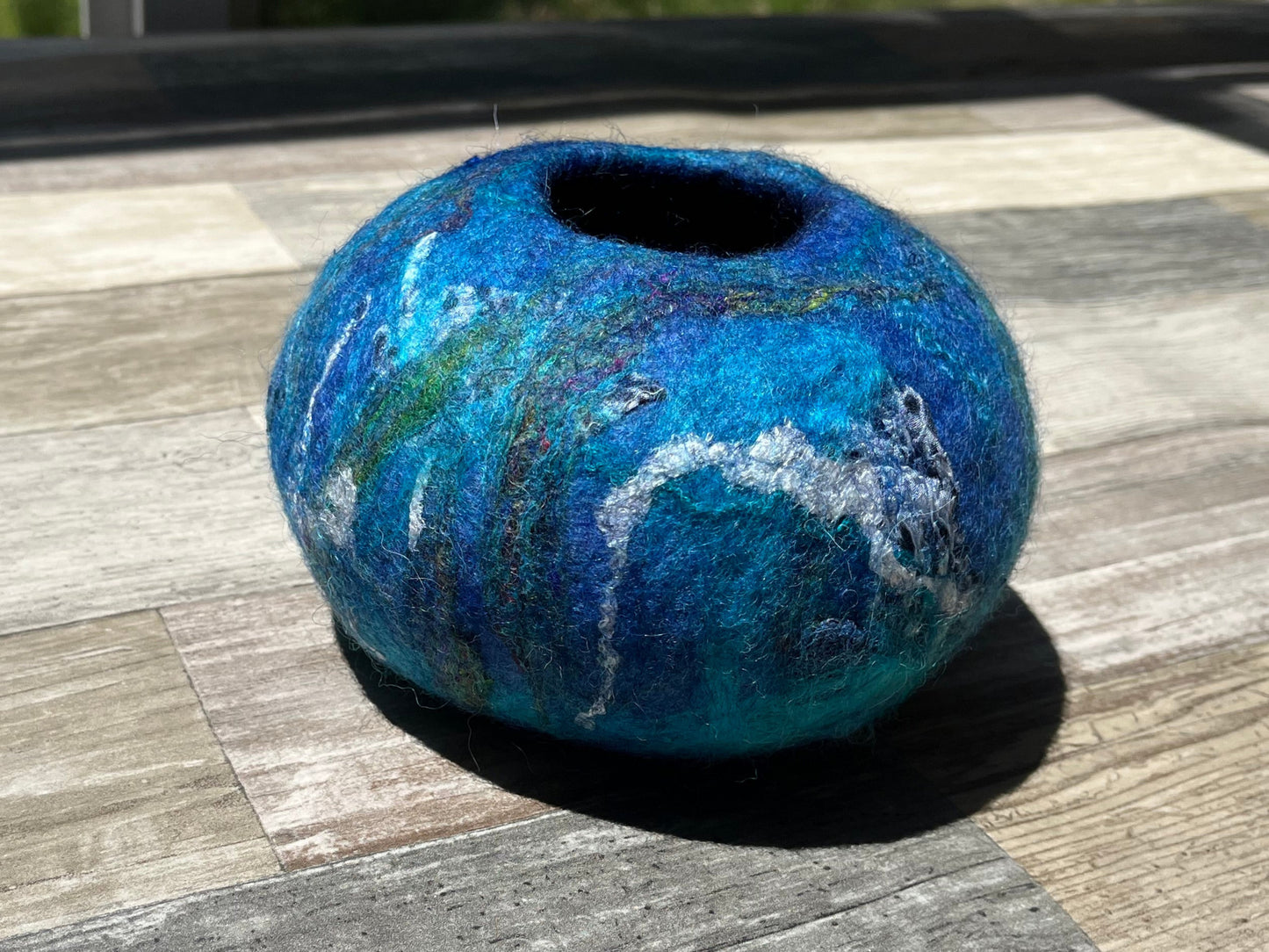 Felted Ocean Inspired Bowl
