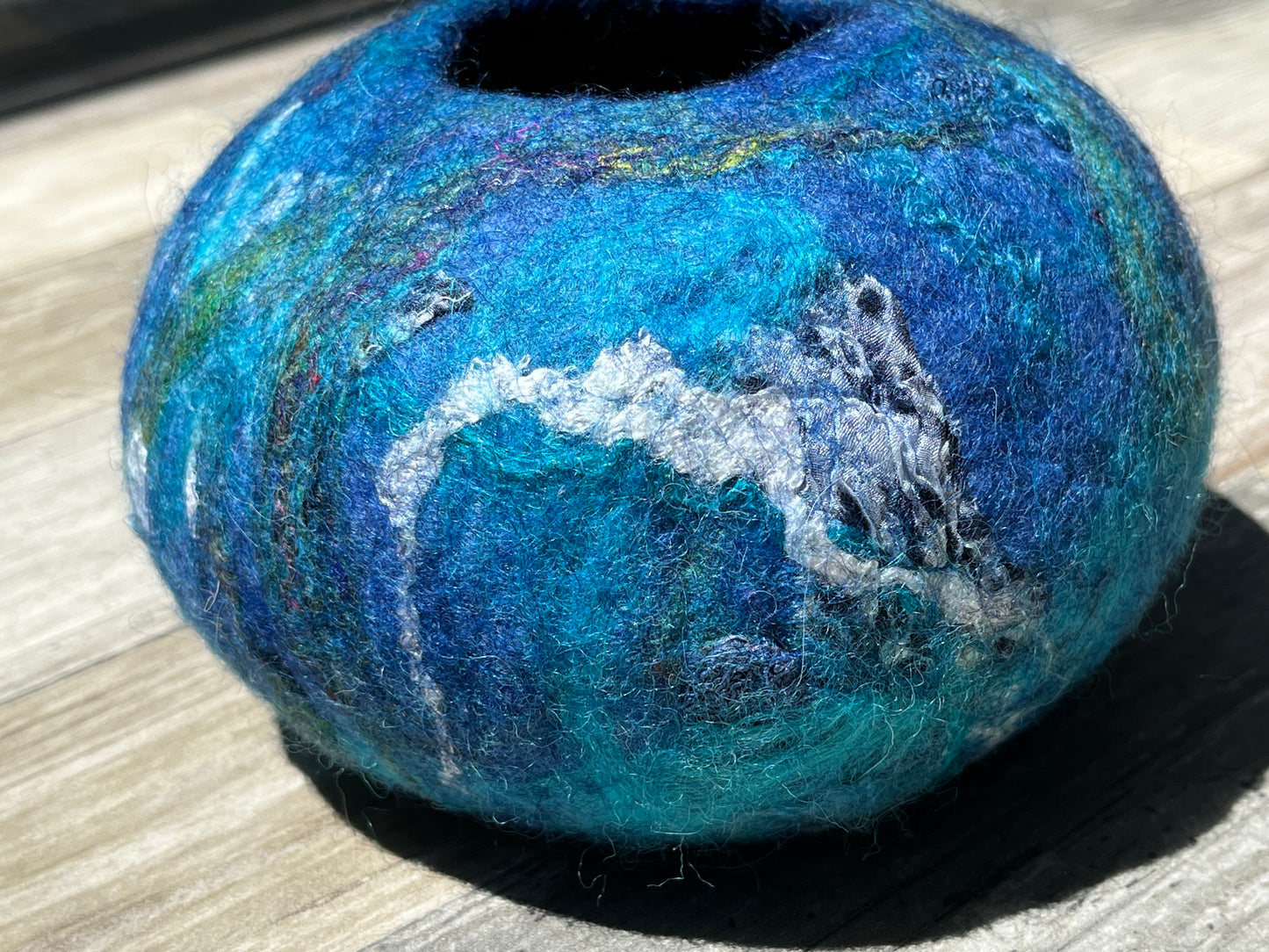 Felted Ocean Inspired Bowl