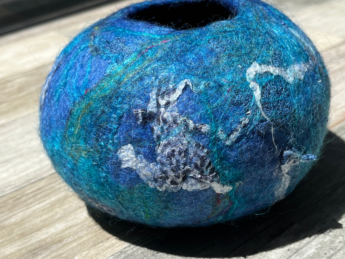 Felted Ocean Inspired Bowl