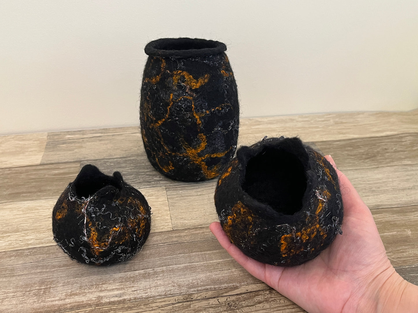 Bowl set - wet felted