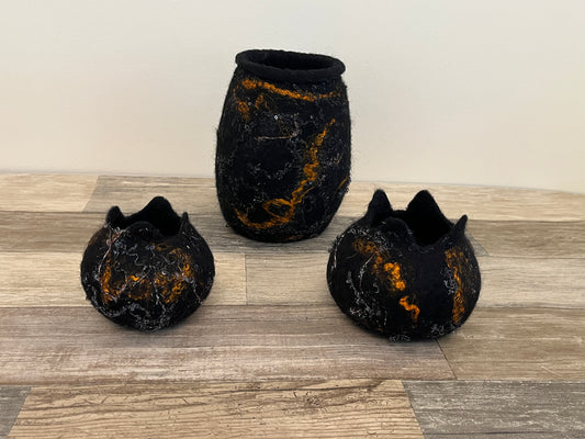 Bowl set - wet felted